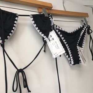 Black and white bikini